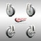 Service Caster 5 Inch 316SS Thermoplastic Rubber Wheel Swivel Bolt Hole Caster Brakes SCC, 2PK SCC-SS316BH20S514-TPRB-2-TLB-2 - alternate 4